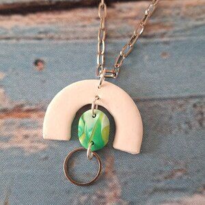 Handmade clay necklace